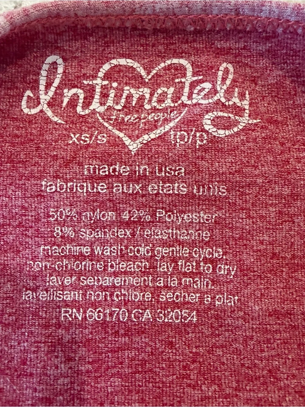 Intimately Free People Pink Cropped Tank Top Bralette Ribbed Hem XS/S